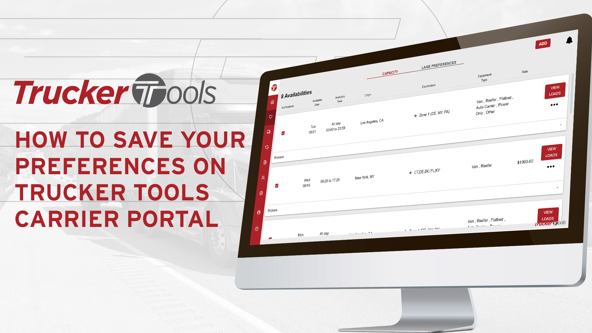 How to Save Your Preferences on the Trucker Tools Carrier Portal